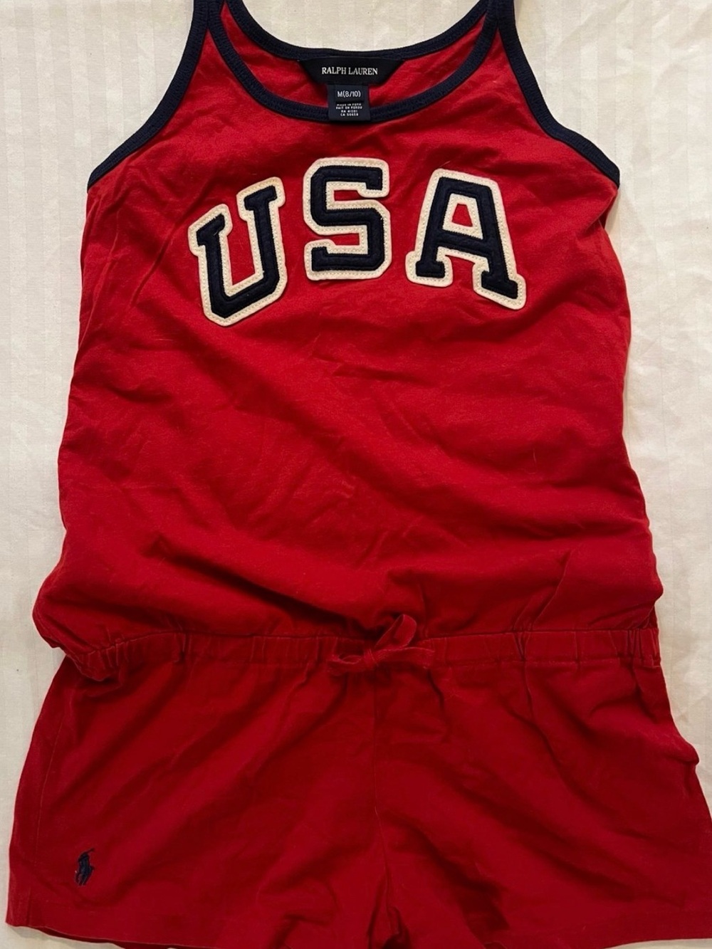 Ralph Lauren Girls Medium M 8/10 USA Shorts Romper Outfit